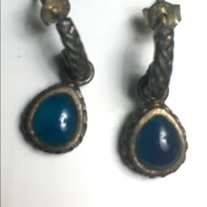 Sterling blue stone earrings.